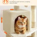 61 Inch Pet Tree Tower with Scratching Post, Play Center, Beige - NEW!
