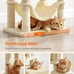 61 Inch Pet Tree Tower with Scratching Post, Play Center, Beige - NEW!