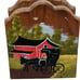 Handmade painted napkin holder Amish farmhouse primitive prairie equestrian