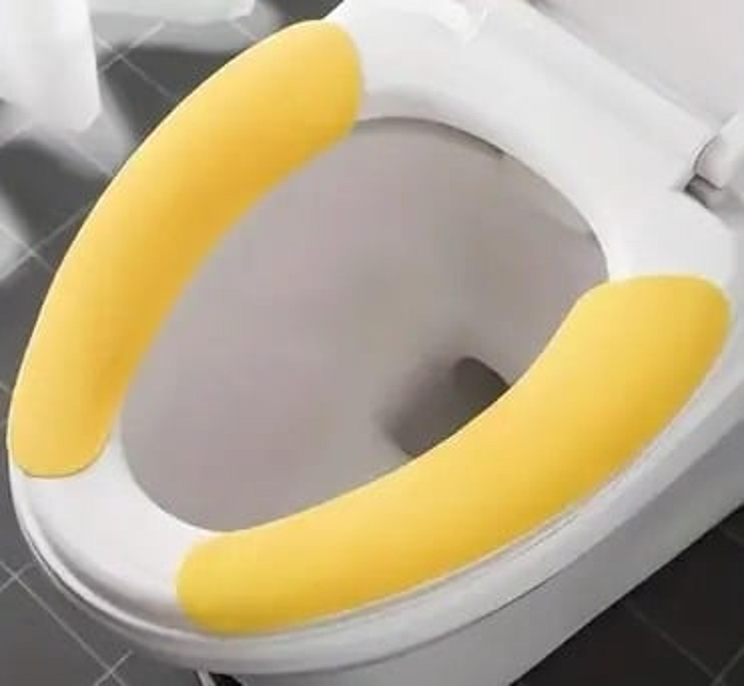"New" Warm and Non-Slip Toilet Seat Cover w/Self-Adhesive Backing             20