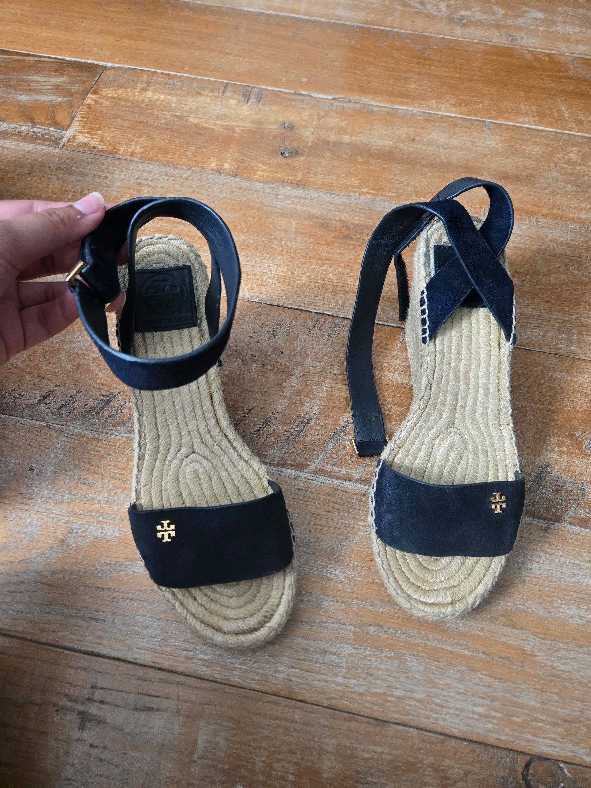 Tory burch espadrille Wedges 7.5