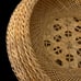 Vintage Handcrafted Woven Wicker Rattan Set of 4 Nesting Bread Decor Baskets