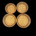 Vintage Handcrafted Woven Wicker Rattan Set of 4 Nesting Bread Decor Baskets