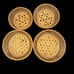 Vintage Handcrafted Woven Wicker Rattan Set of 4 Nesting Bread Decor Baskets