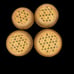 Vintage Handcrafted Woven Wicker Rattan Set of 4 Nesting Bread Decor Baskets