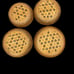 Vintage Handcrafted Woven Wicker Rattan Set of 4 Nesting Bread Decor Baskets