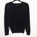 Club Room Mens M Italian Spun Merino Wool Yarn V Neck Sweater Black Gray Soft