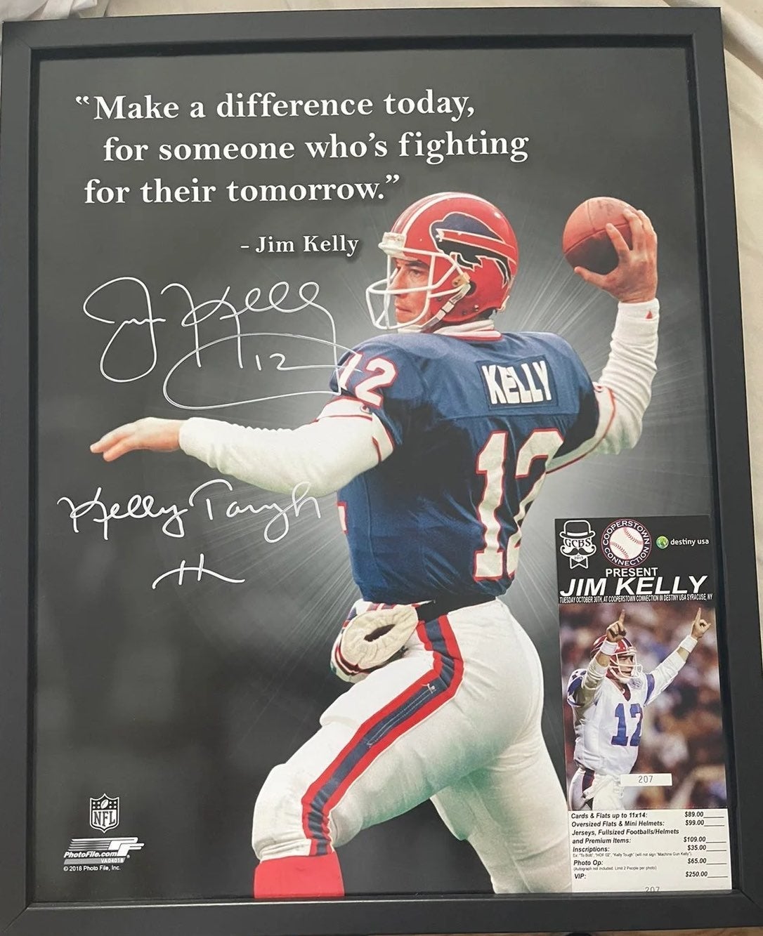 Buffalo Bills Jim Kelly autographed