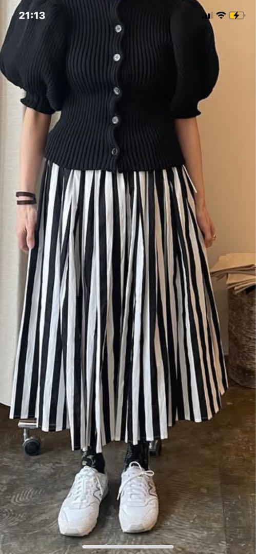 Oldman's Tailor Striped Long Skirt