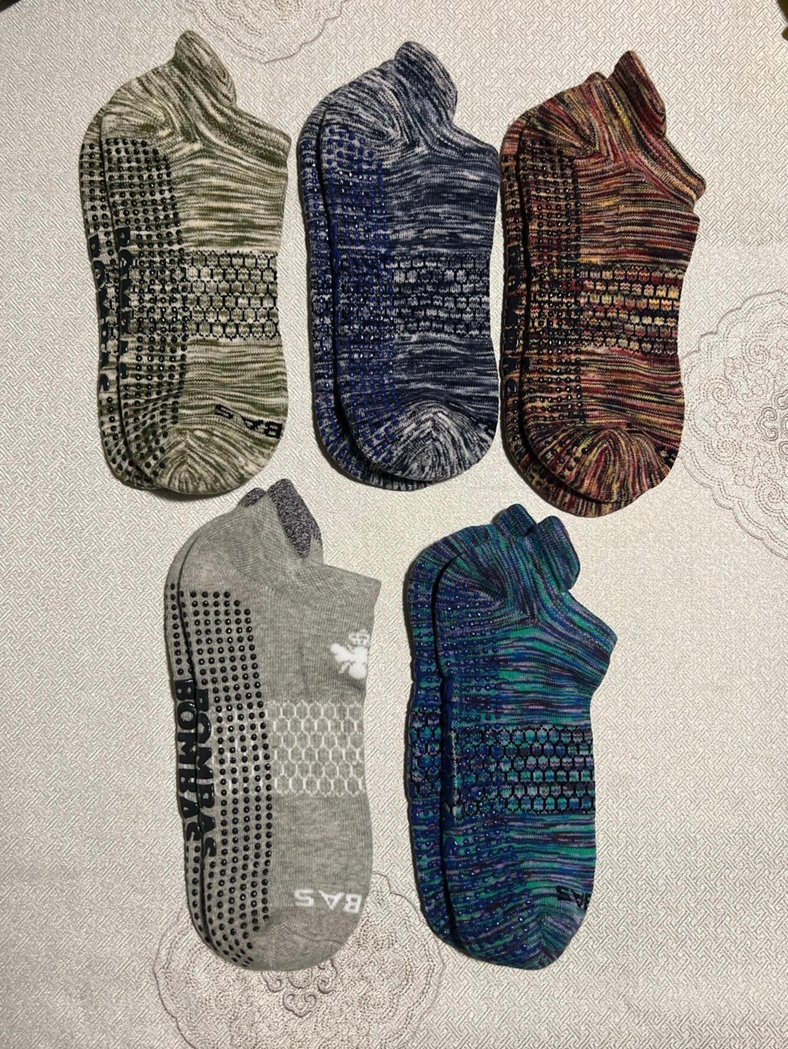BOMBAS Women's Gripper Ankle Sock Set-5/Size Large