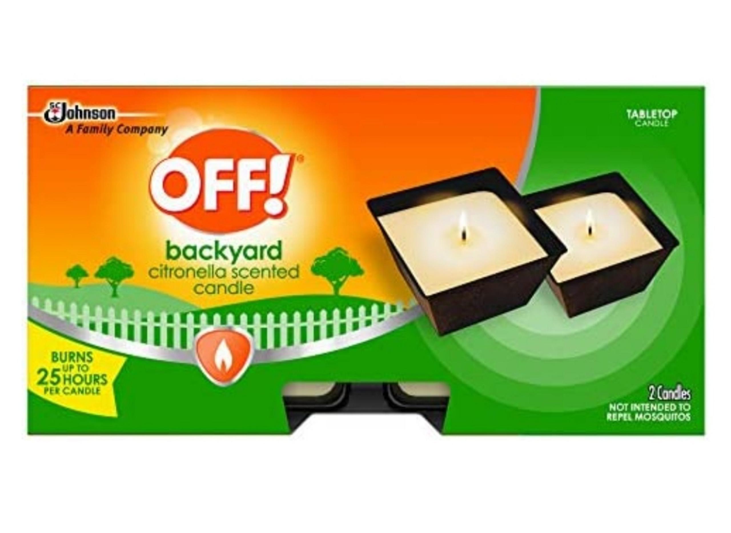 *NEW*  OFF! Backyard Citronella Scented Candle  2 Pack