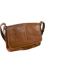 Liz Claiborne Brown Vegan Leather Messenger Shoulder Bag Women