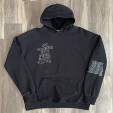 Mayfair The Label Hoodie Women's Size OSFA Black Double Sided Graphic Heavy