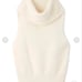 Snidel Fox Alpaca Sleeveless Turtleneck Pullover, Short Cardigan