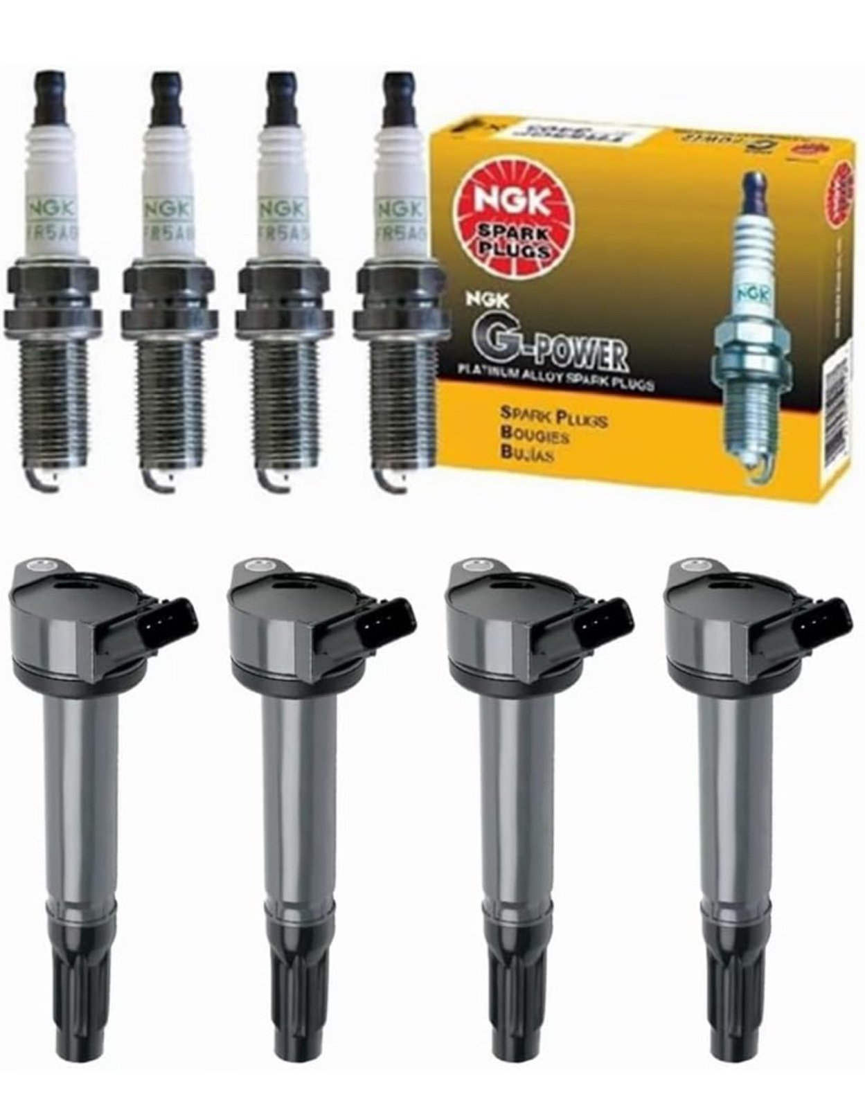 Ignition Coil Pack & NGK Spark Plug Compatible With Toyota Highlander RAV4 Venza