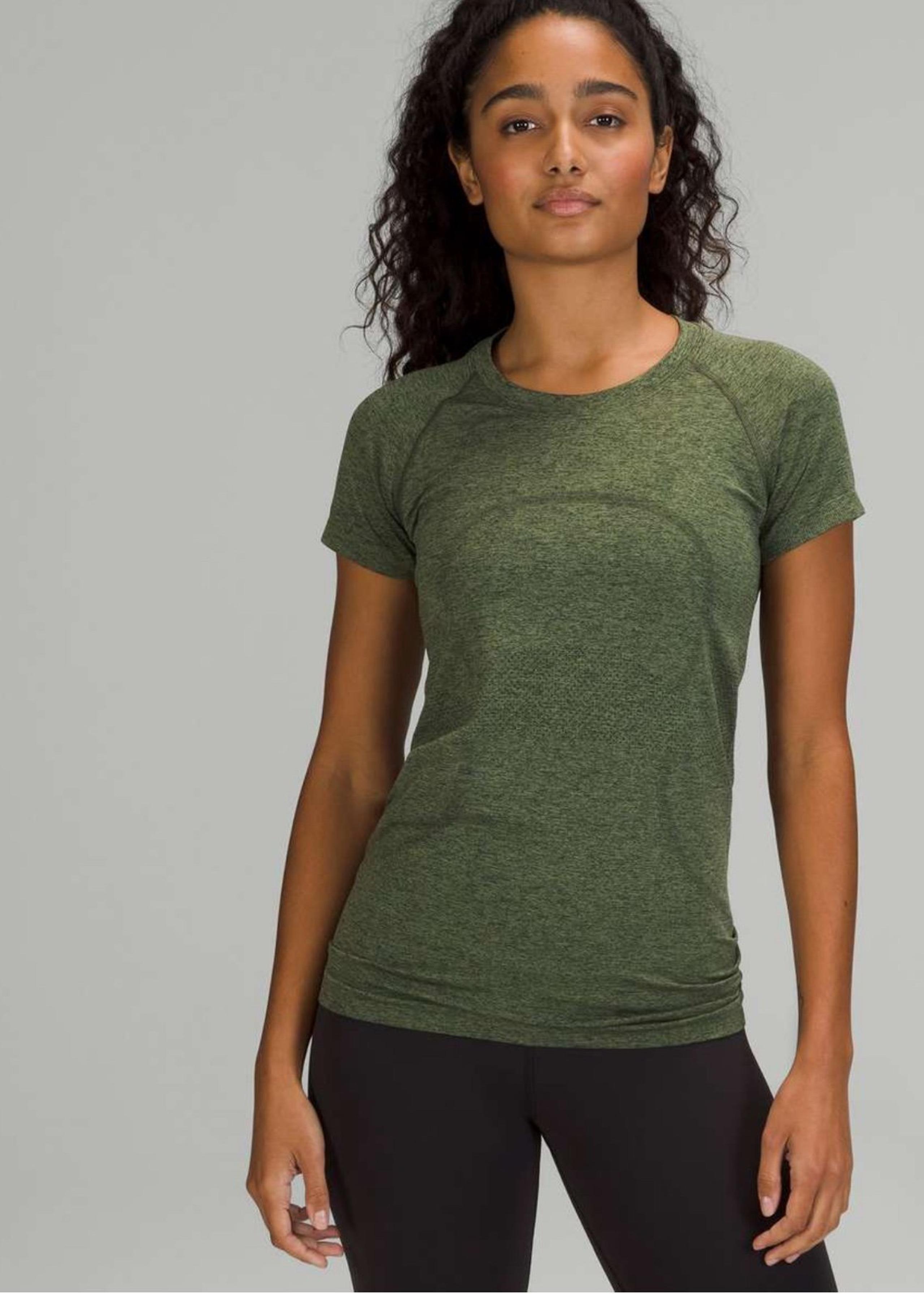 Lululemon Swiftly Tech short sleeve run shirt in rainforest green size 10