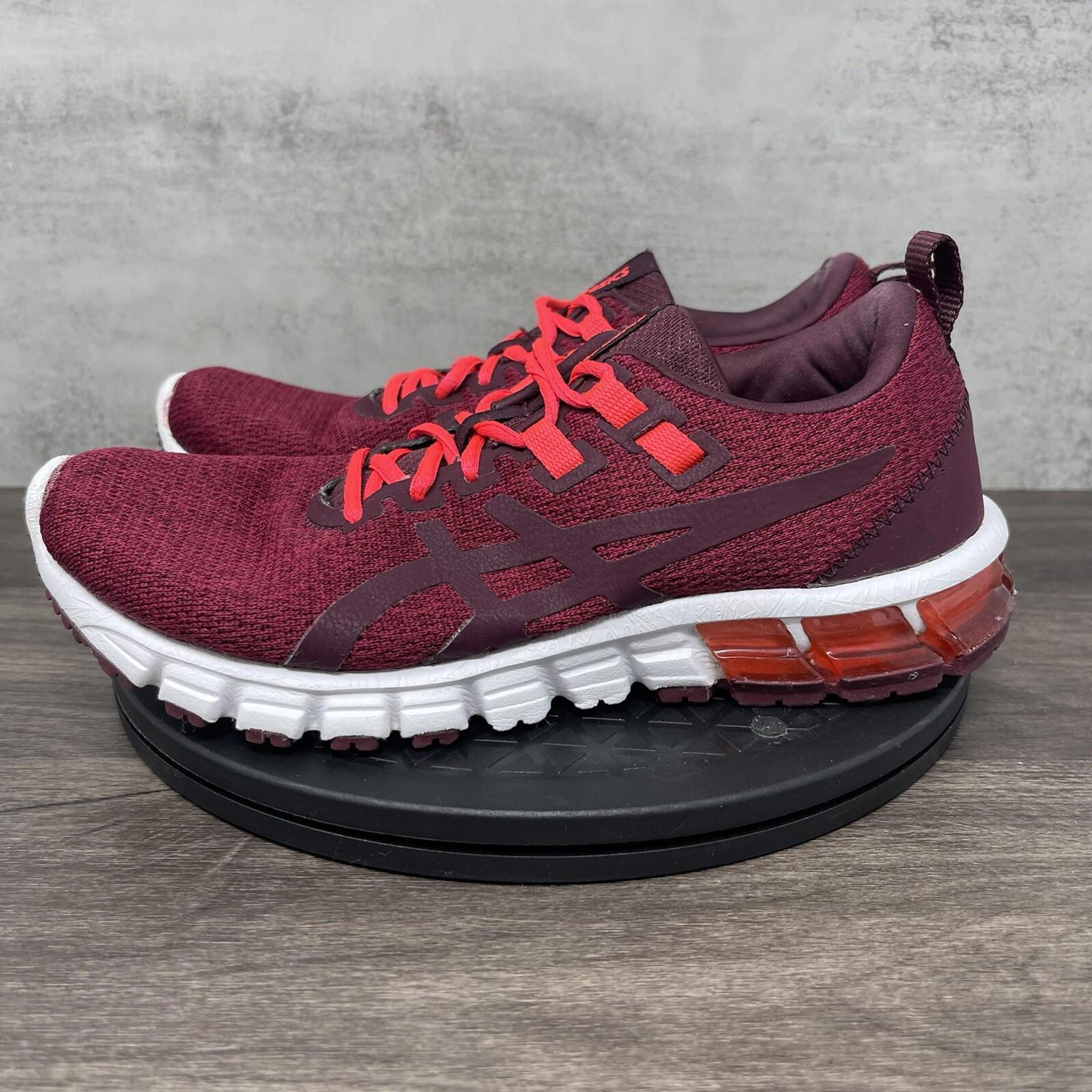 Asics Gel Quantum 90 Running Shoes Womens 8 (Mens 6.5) Red White Low Top Trainer