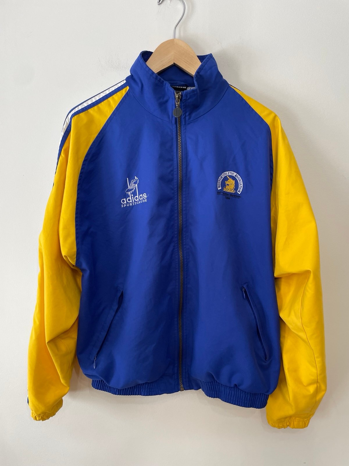 Vtg 1996 100th Anniversary Boston Marathon Adidas Track Jacket Embroidered Sz S