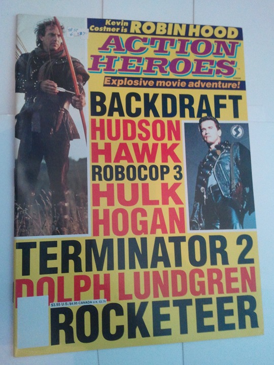 Action Heroes Magazine # 4 VG Robin Hood Naked Gun Terminator 2 Rocketeer