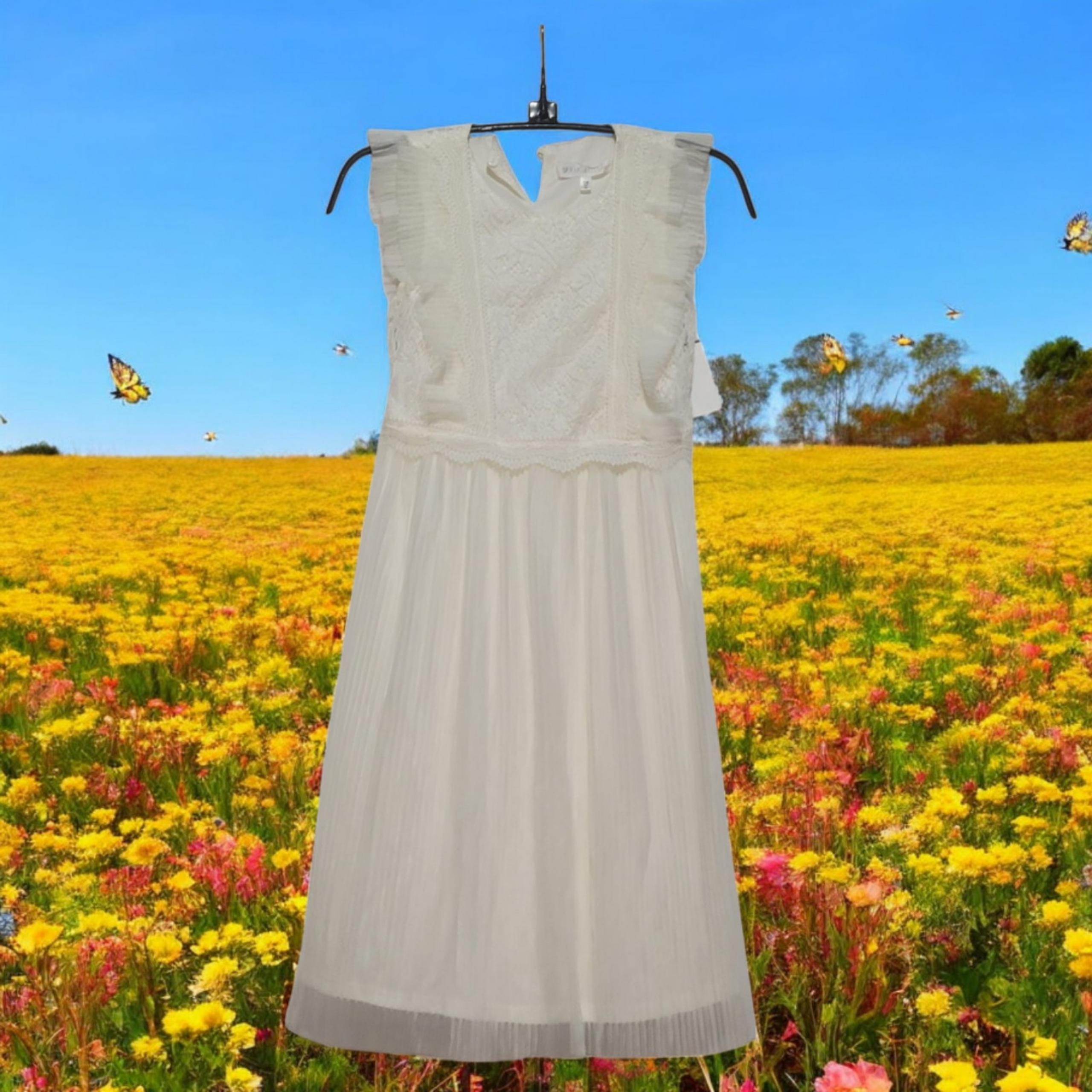 *NWT* NANNETTE KIDS - Size 8 White Dressy Dress
