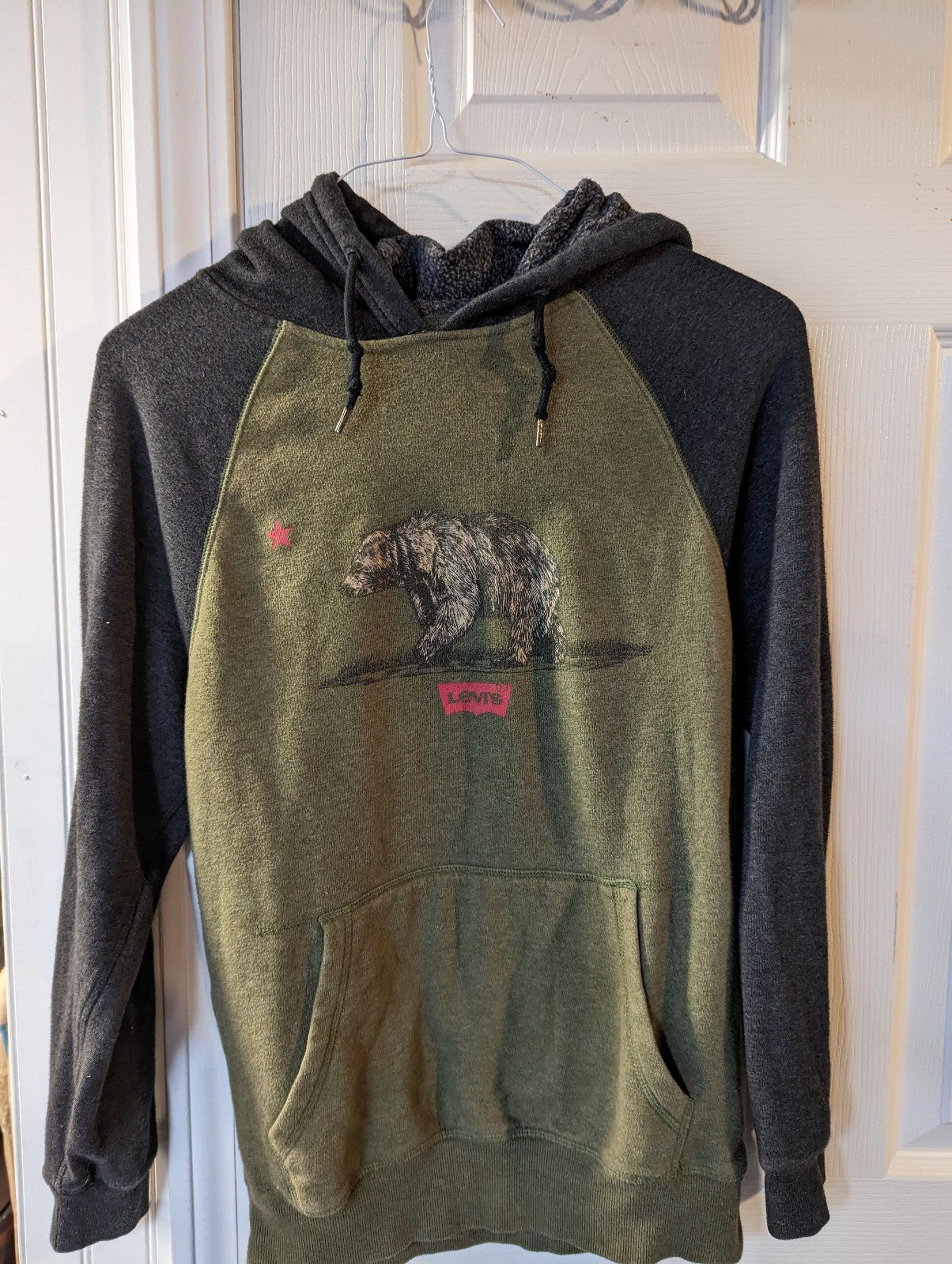 MENS LEVIS HOODED SWEATSHIRT TOP SIZE Small GOOD CONDITION