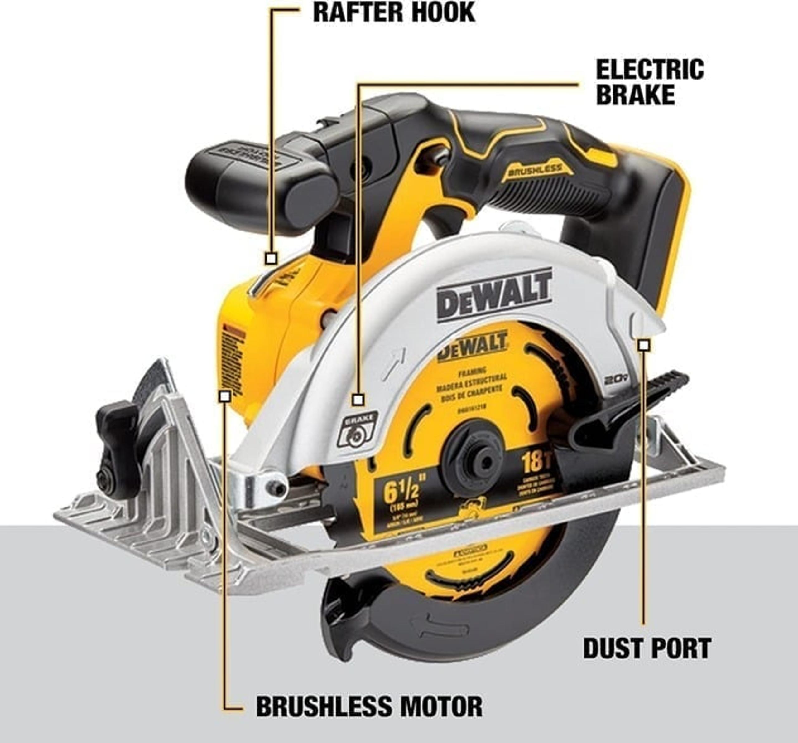 NEW DEWALT DCS565B 20V XR MAX* Circular Saw, 6-1/2-Inch, Cordless, Tool Only