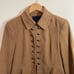 Zara Basic Military Style Coat Faux Suede Taupe Sz L Faux Buttons