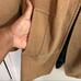 Zara Basic Military Style Coat Faux Suede Taupe Sz L Faux Buttons
