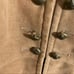 Zara Basic Military Style Coat Faux Suede Taupe Sz L Faux Buttons