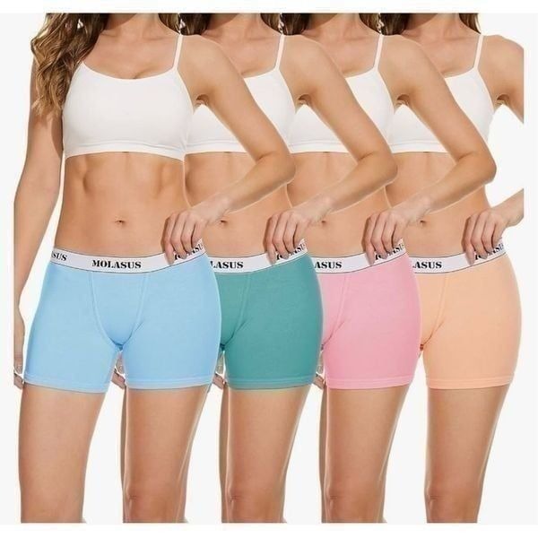 Molasus Womens Size Small Boy Shorts Underwear Assorted Colors Pack of 4 New