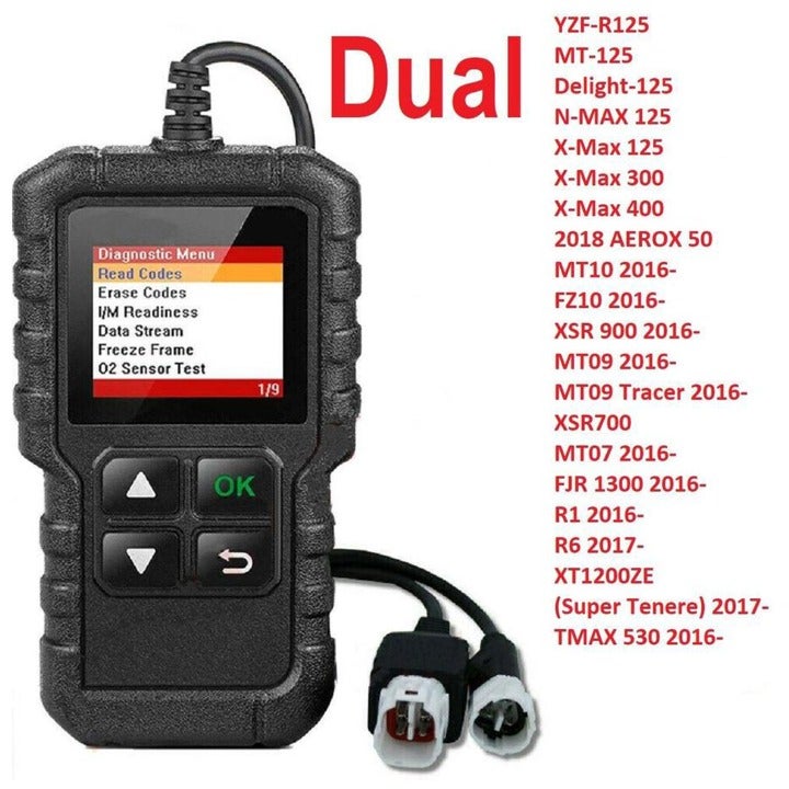 Fault code scanner diagnostic OBD2 tool for Yamaha 3 and 4 pin motorcycle