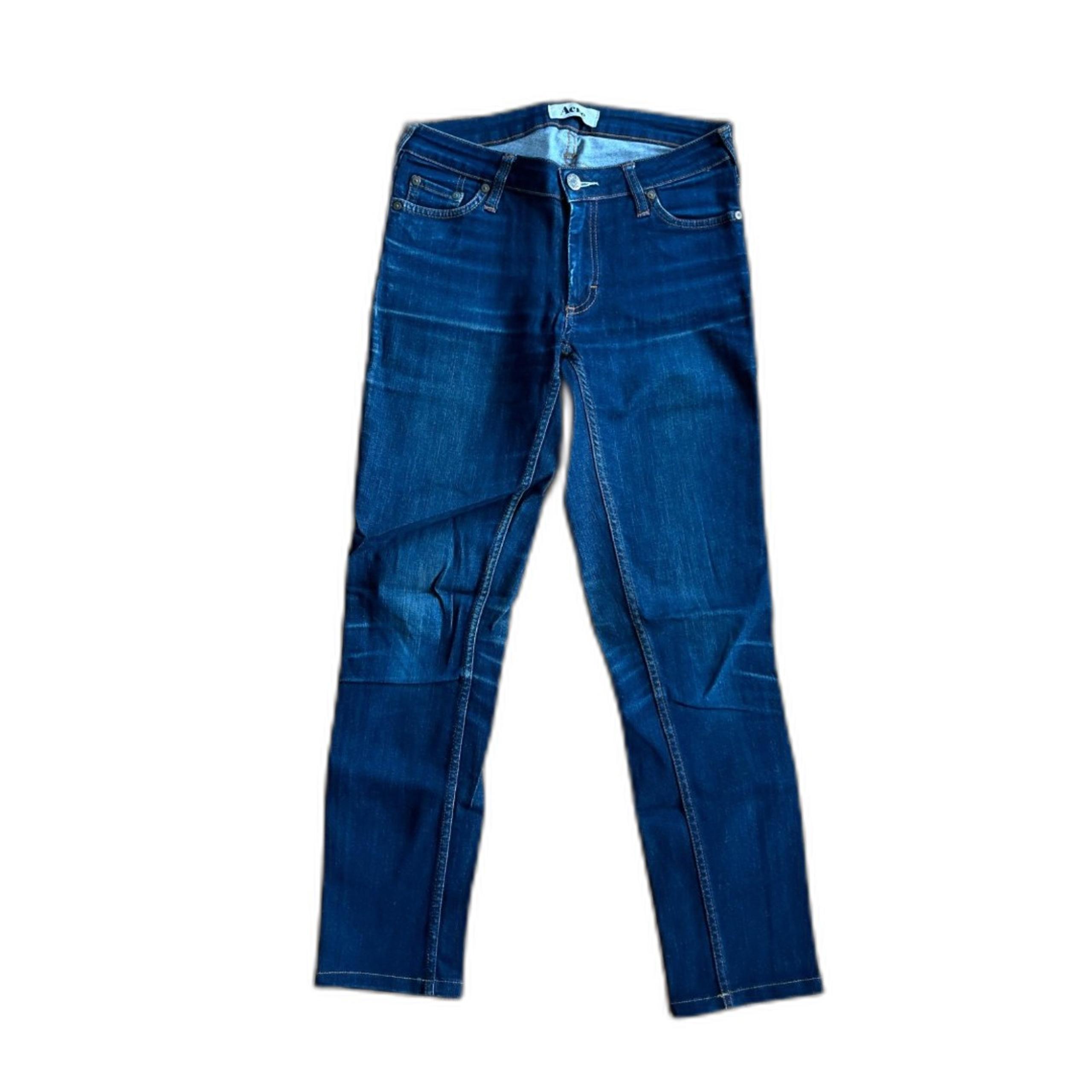 Acne Blue Kex Soft Raw Slim Fit Denim Jeans  Women's Size 28