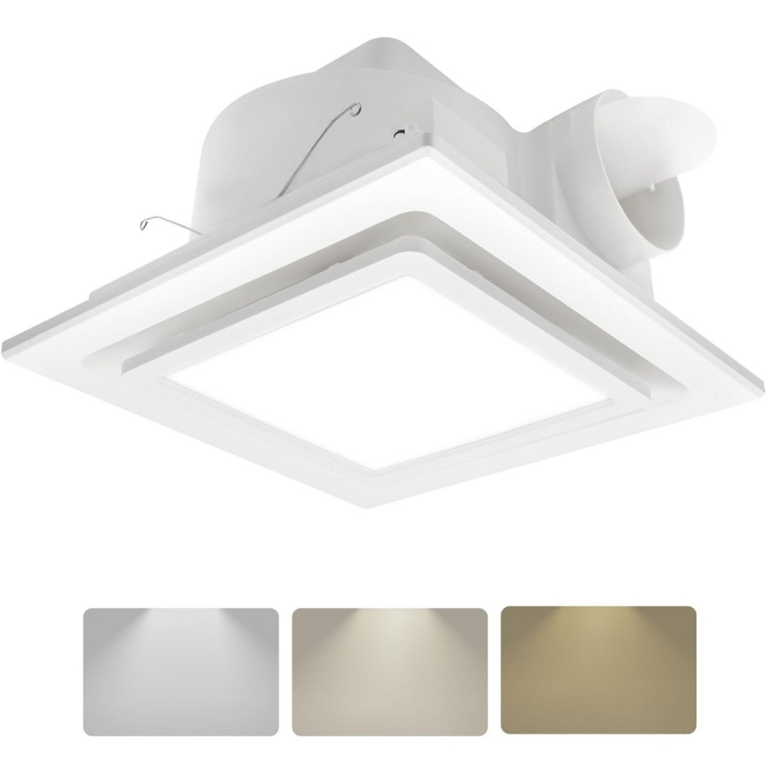 Bathroom Exhaust Fan with Light 11.8 in Panel - Quiet Ventilation Exhaust