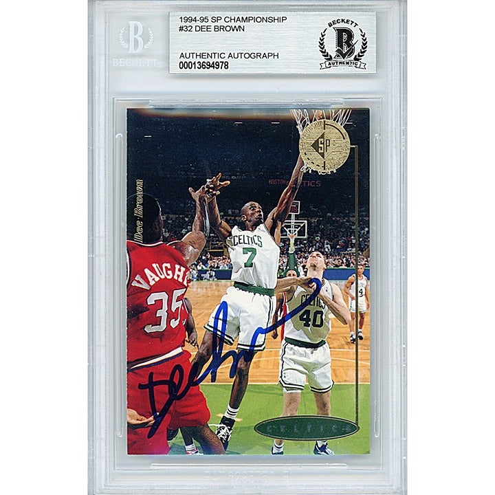 Dee Brown Signed Celtics 1994-95 SP Basketball Card Beckett BAS Autographed Slab