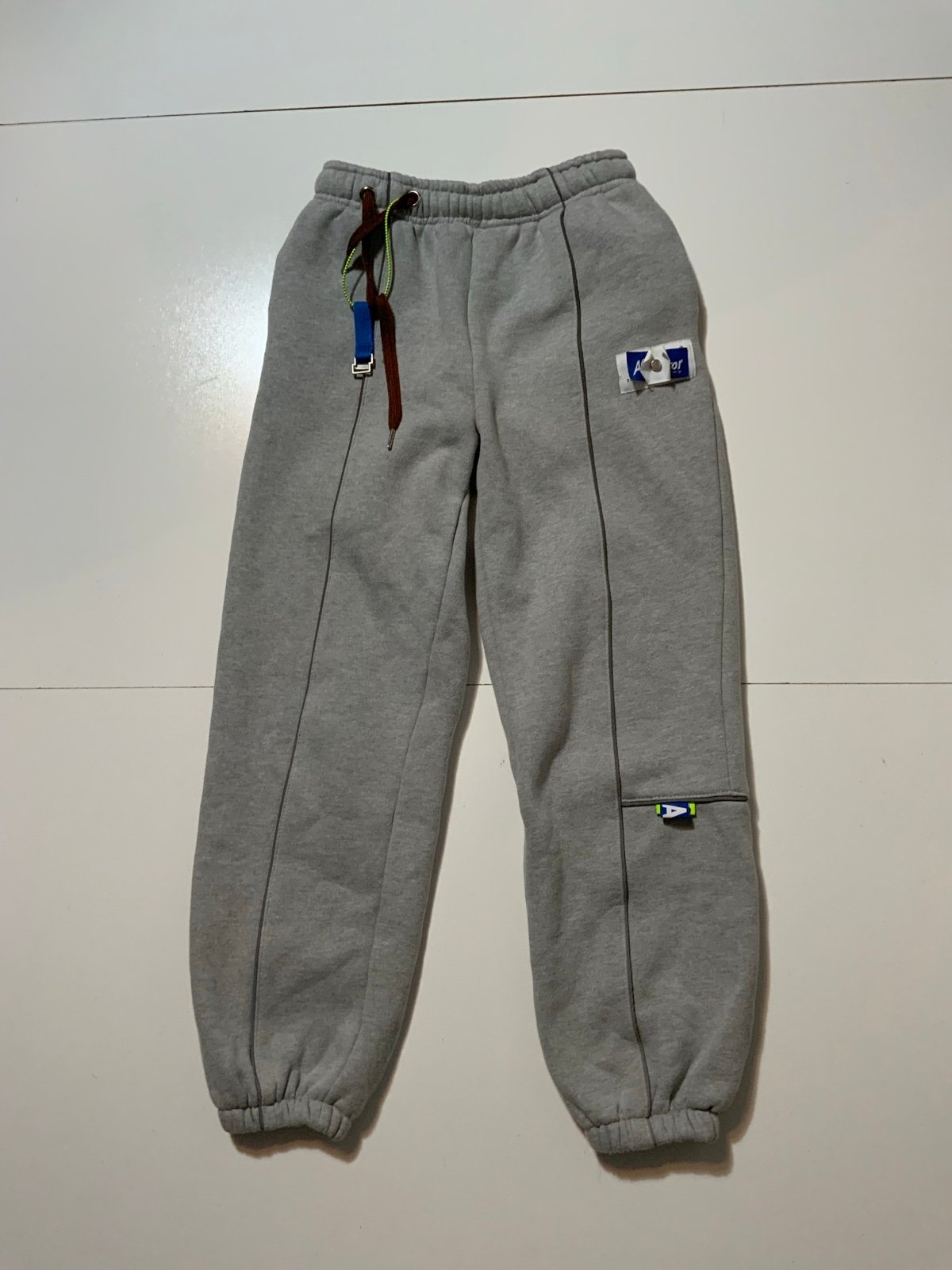 Ader Error Missed Things FW20 Heather Fleece Reflective Jogger Sweatpants