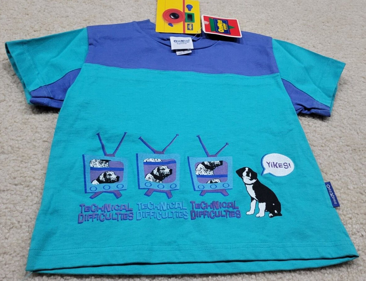 NWT Vintage 90s Osh Kosh Kids Size 4 Short Sleeve Tee Boys