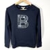 Barbour Backshore Overlayer Sweater Womens US 6 Navy Side Zip Crewneck Coastal