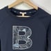 Barbour Backshore Overlayer Sweater Womens US 6 Navy Side Zip Crewneck Coastal