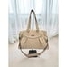Coach Ashley Bag Cream and Tan Leather Carryall Shoulder F19243