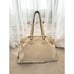 Coach Ashley Bag Cream and Tan Leather Carryall Shoulder F19243