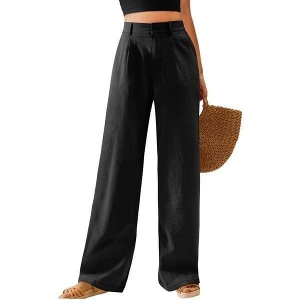 NEW Casual Wide Leg Pants High Waisted Palazzo Pants XL