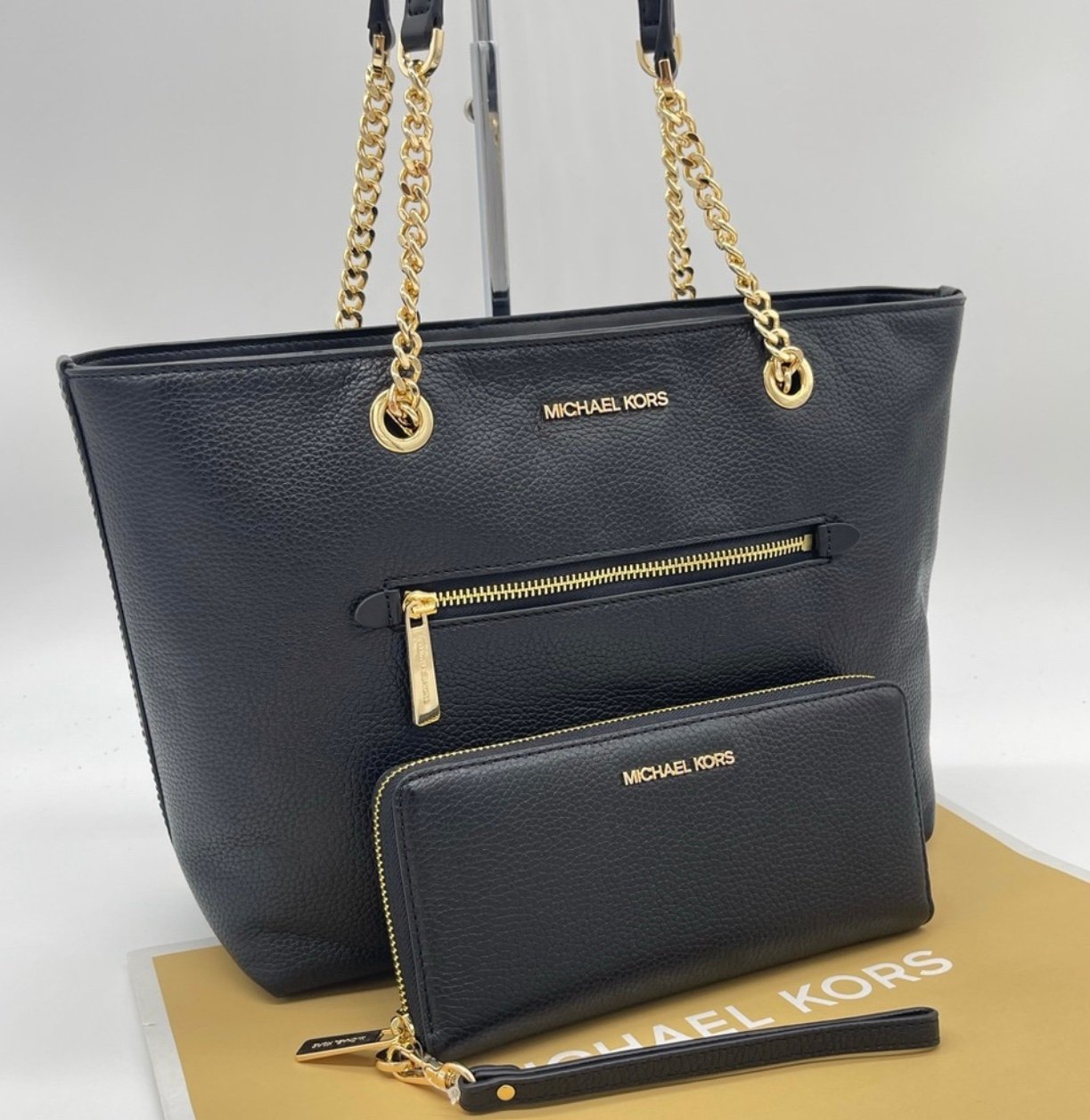 Michael Kors Jet Set Medium Chain Bag + Wallet