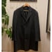 Saddlebred Mens 46R Wool Blend Coat | Charcoal Gray Herringbone Overcoat NWOT