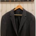 Saddlebred Mens 46R Wool Blend Coat | Charcoal Gray Herringbone Overcoat NWOT