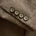 Saddlebred Mens 46R Wool Blend Coat | Charcoal Gray Herringbone Overcoat NWOT