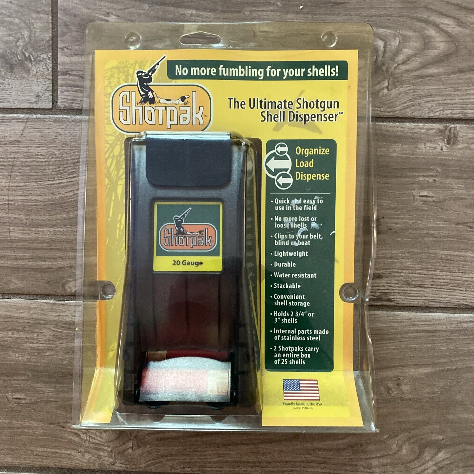 ShotPak Ultimate Shotgun shell holder Dispenser 20 Gauge -Organize Load Dispense