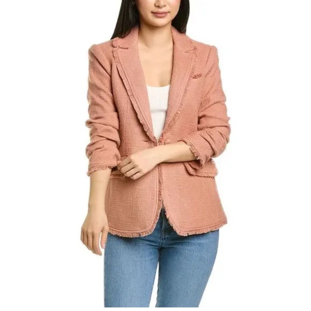 Women's Cinq à Sept Khloe Blazer Pink Frayed Blazer