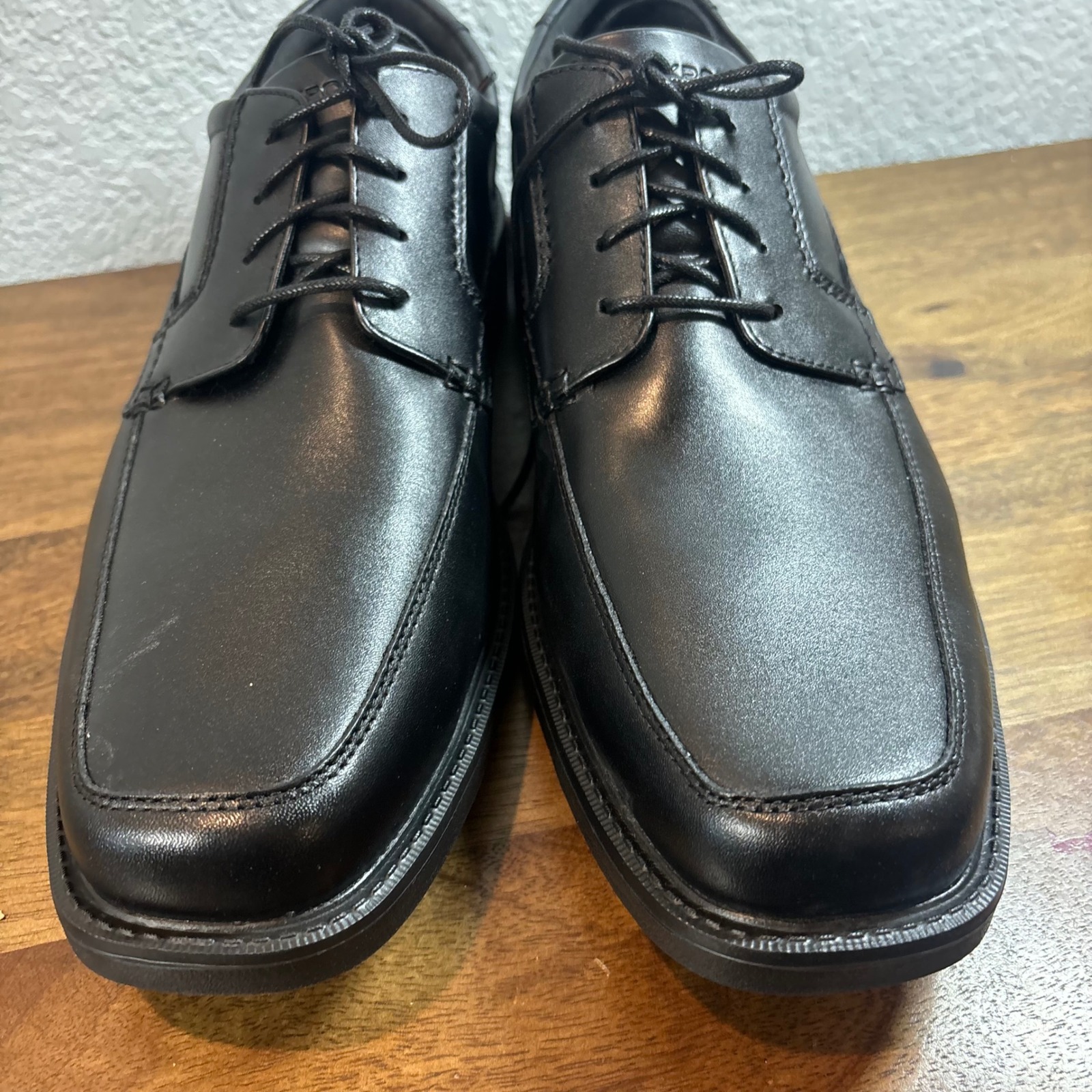 Rockport Black Leather Oxfords Dress Shoes Comfort Walking Size 13