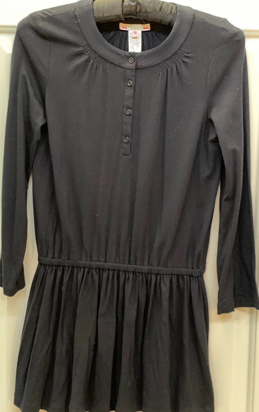 Bonpoint Soft draped Black Dress - 10 yr