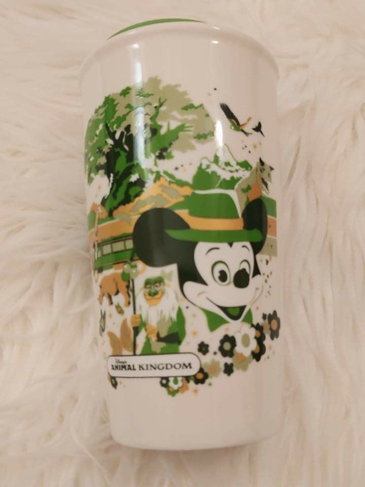 WDW 50TH ANNIVERSARY RETRO VAULT STARBUCKS ANIMAL KINGDOM CERAMIC TRAVEL TUMBLER